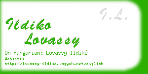 ildiko lovassy business card