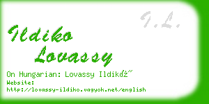 ildiko lovassy business card